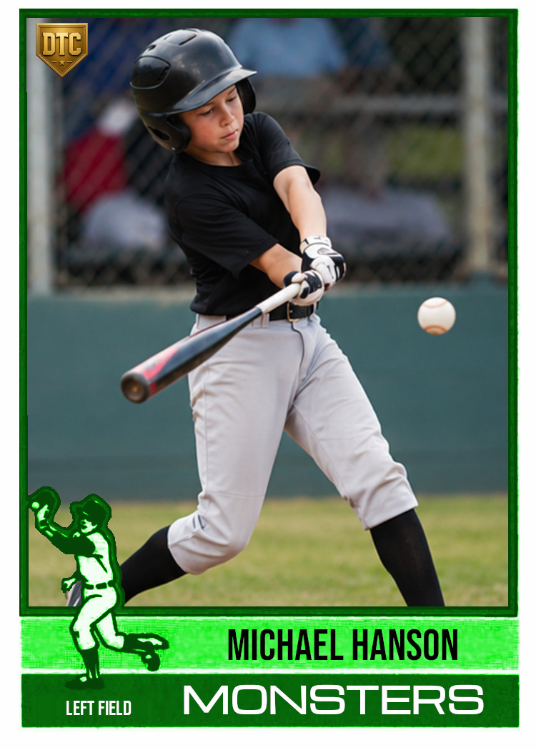 Sample DTC player trading card